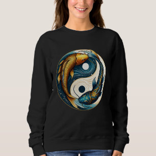 Japanisches Yin-Yang-Symbol Koi-Fisch Sweatshirt