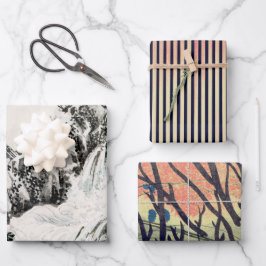 JAPANISE NATURKUNST Papier Flachblatt Set 3