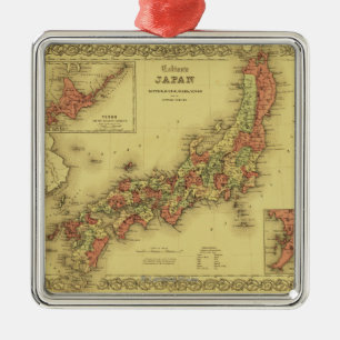 JapanPanoramic MapJapan Ornament Aus Metall