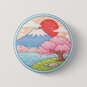 Japans Berg Fuji Button