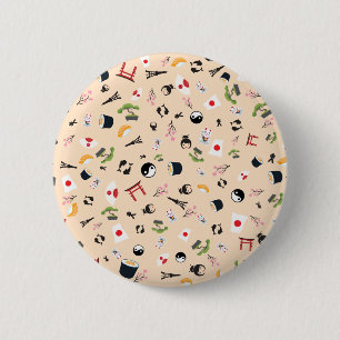 Japans berühmte Symbole Button