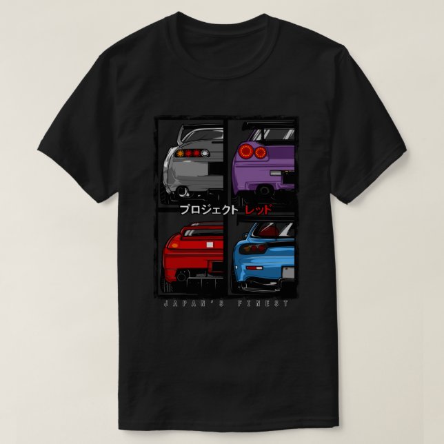 Japans Finest Supra R34 NSX FD3S RX7 Kids Pull T-Shirt (Design vorne)