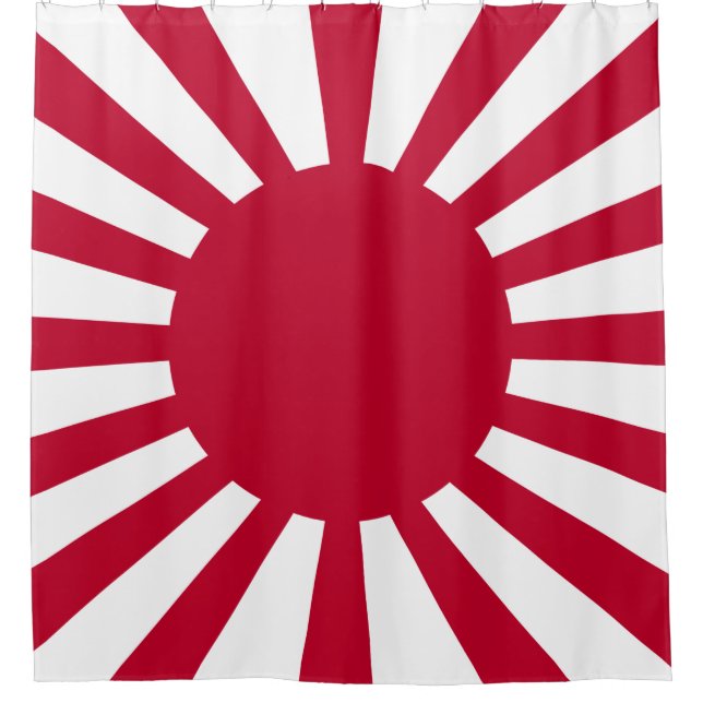 Japans Flagge des Kaiserkrieges Duschvorhang (Vorderseite)