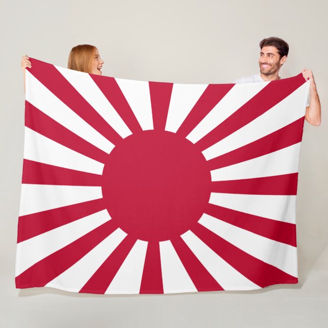 Japans Flagge des Kaiserkrieges Fleecedecke (Beispiel)