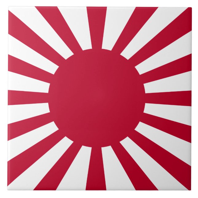 Japans Flagge des Kaiserkrieges Fliese (Vorderseite)