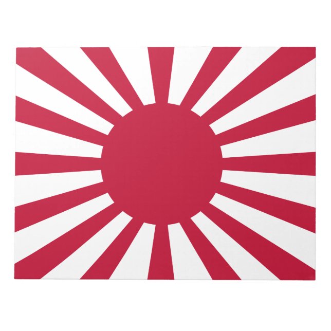 Japans Flagge des Kaiserkrieges Notizblock (Vorderseite)