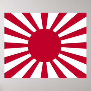 Japans Flagge des Kaiserkrieges Poster