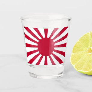 Japans Flagge des Kaiserkrieges Schnapsglas