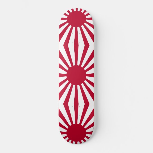 Japans Flagge des Kaiserkrieges Skateboard (Vorderseite)
