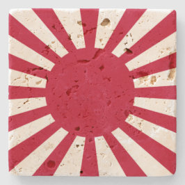 Japans Flagge des Kaiserkrieges Steinuntersetzer
