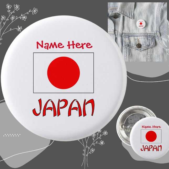 Japans und Japans Flaggen - Rote Personalisierung Button (Von Creator hochgeladen)