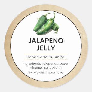 Japapeno Jelly Canning Jar Label Runder Aufkleber
