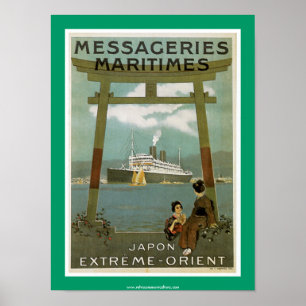 "Japon Extreme-Orient"-Messegeries Maritimes Poster