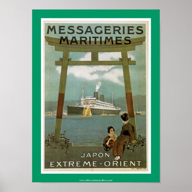 "Japon Extreme-Orient"-Messegeries Maritimes Poster (Vorne)