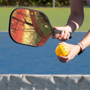 Japonismus: Blüten tragender Pflaumenbaum von Vinc Pickleball Schläger