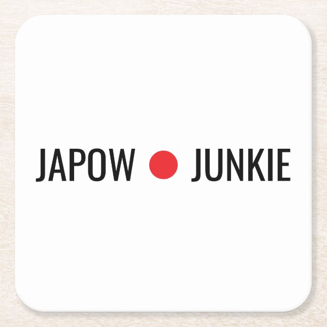 Japow Junkie  Rechteckiger Pappuntersetzer (Vorderseite)