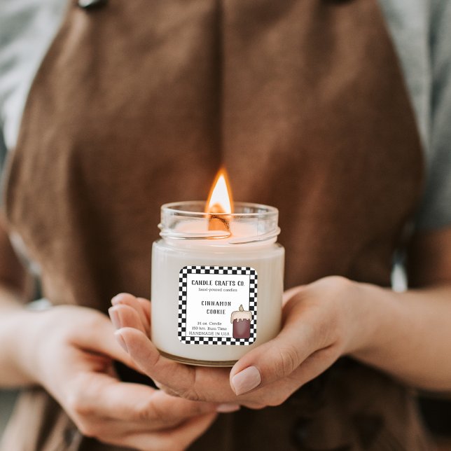 Jar Candle Country Custom Scent Business Label Quadratischer Aufkleber (Von Creator hochgeladen)