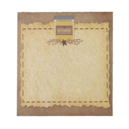 Jar Candle Notepad Notizblock