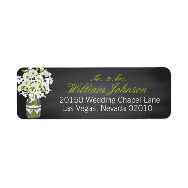 Jar Chalkboard Wedding Label (Vorne)