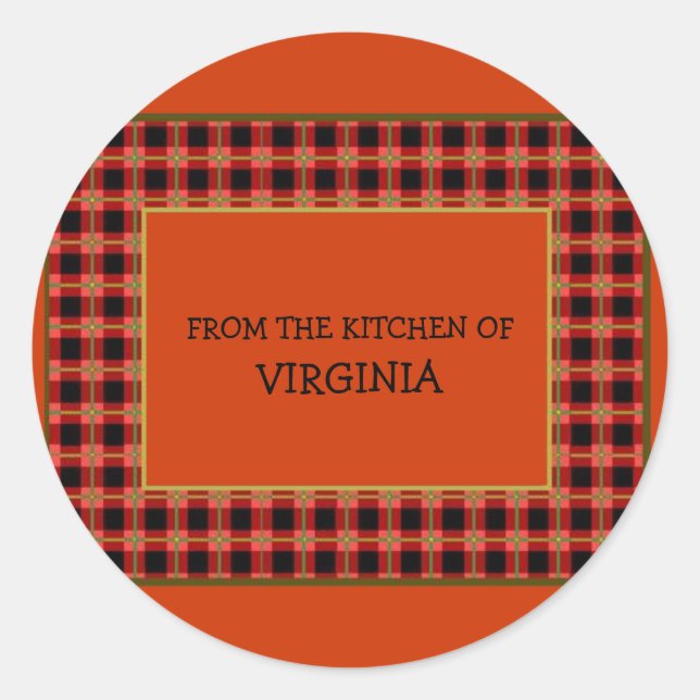 Jar & Food Labels Runder Aufkleber (Vorderseite)