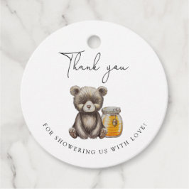 Jar Honig und Teddy Bären danke Geschenkanhänger