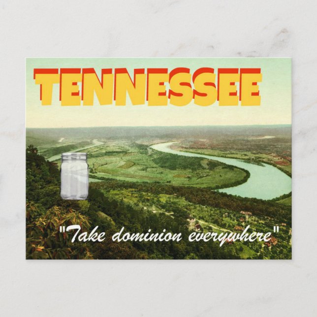 "Jar in Tennessee" Stevens-thematische Postkarte (Vorderseite)