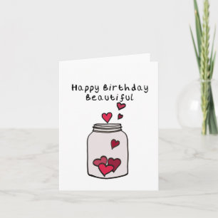 Jar of Hearts Birthday Card Karte