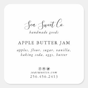 Jar-Sticker Quadratischer Aufkleber