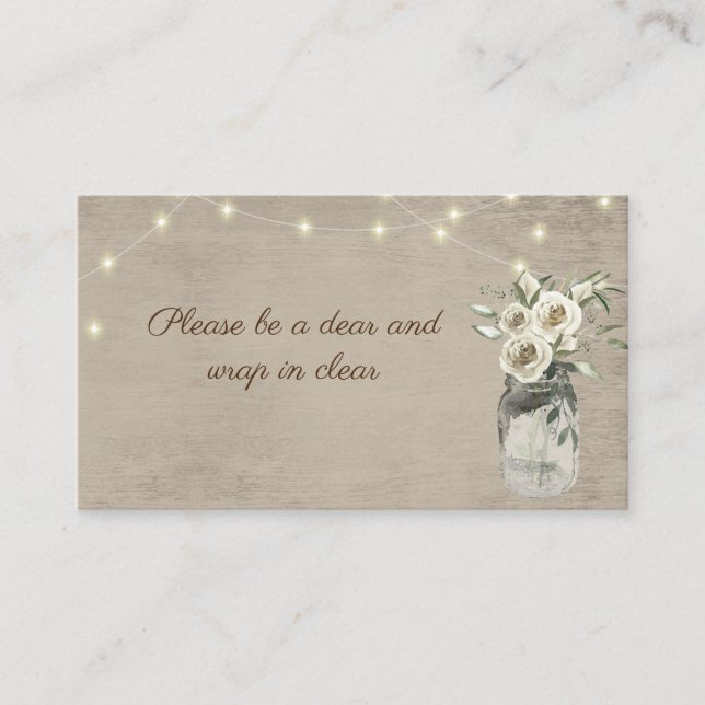 Jar- und Leuchtenkarte Visitenkarte (Vorderseite)