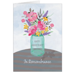Jar Vase zum Gedenken an den Jahrestag mit Blume