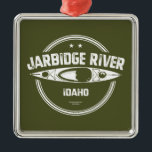 Jarbidge River Idaho Kayaking Ornament Aus Metall<br><div class="desc">Der Jarbidge River stammt aus zwei Hauptgabeln im Jarbidge-Gebirge und fließt durch Basalt- und Rhyolith-Canyons auf dem Hochplateau der Owyhee-Wüste,  bevor er sich dem West Fork des Bruneau River anschließt,  um den Bruneau zu bilden,  der etwa 40 km nördlich der Nevada-Grenze liegt,  direkt vor den indischen Hot Springs.</div>