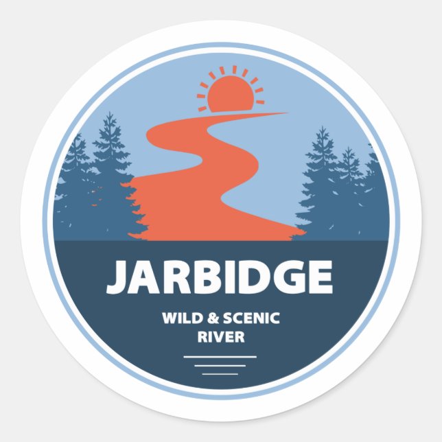 Jarbidge Wild und Landschaftlicher Fluss Idaho Runder Aufkleber (Vorderseite)