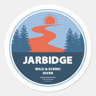 Jarbidge Wild und Landschaftlicher Fluss Idaho Runder Aufkleber