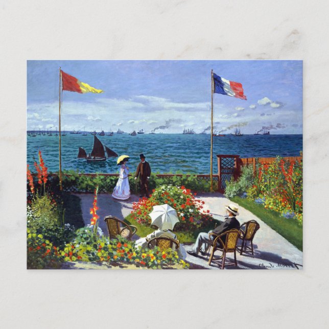 Jardin à Sainte-Adresse (Garten bei Sainte-Adresse Postkarte (Vorderseite)