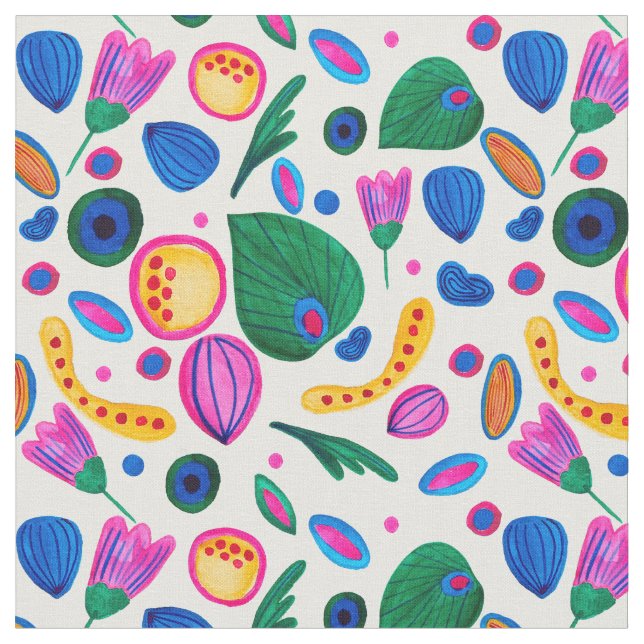 Jardín Botánico Abstracto Boho Maximalist Stoff (Nahaufnahme)