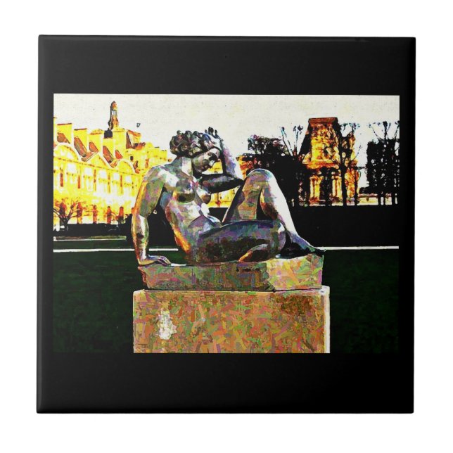 Jardin D' Tuilleries Painting Fliese (Vorderseite)