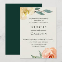Jardin De Fleurs Emerald Wedding Einladung