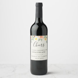 Jardin De Fleurs Personalisiert Wine Label Weinetikett