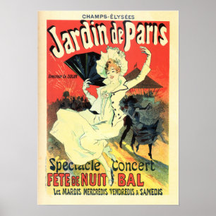 JARDIN DE PARIS Konzerttheater Jules Cheret Paris Poster