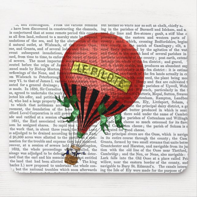 Jardin De Tuileries Hot Air Ballon Mousepad (Vorne)