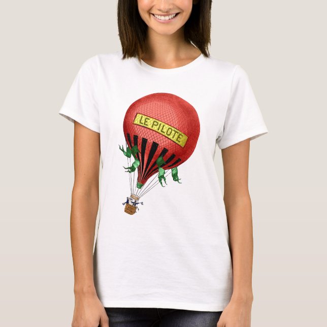 Jardin De Tuileries Hot Air Ballon T-Shirt (Vorderseite)