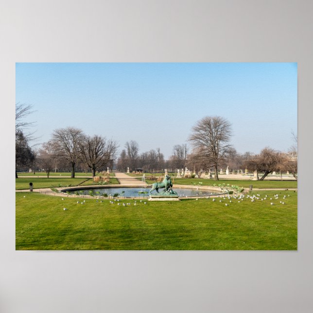 Jardin des Tuileries im Winter - Paris Poster (Vorne)