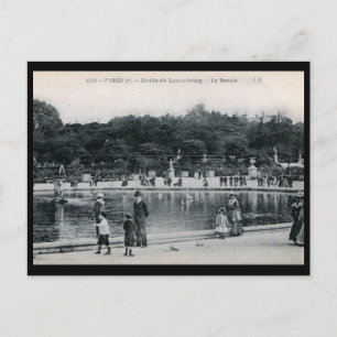 Jardin du Luxembourg, Paris, Frankreich Vintag Postkarte
