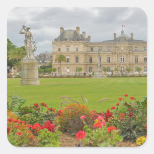 Jardin DU Luxemburg Quadratischer Aufkleber