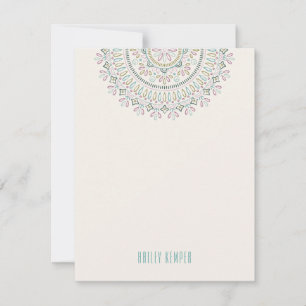 Jardin Mandala Stationery - Türkis Einladung
