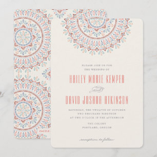 Jardin Mandala Wedding Invitation - Lachs Einladung