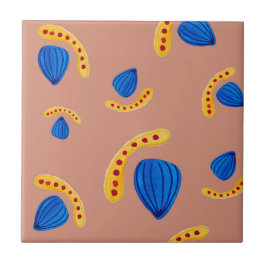 Jardín Minimalista Abstracto en Tonos Tierra Fliese