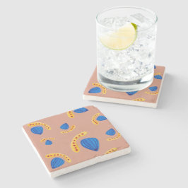 Jardín Minimalista Abstracto en Tonos Tierra Steinuntersetzer