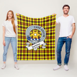 Jardine Yellow Clan Abzeichen Tartan Kariert Fleecedecke