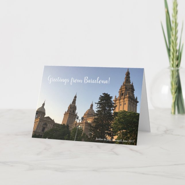 Jardins de Joan Maragall mit benutzerdefinierten/  Karte (Vorderseite)